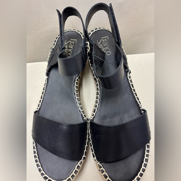 FrancoSarto “PATRA, BLACK LE Platform Wedge Espadrille Size 10 - Picture 2 of 6